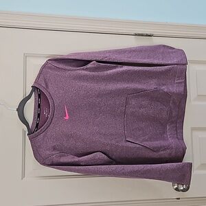 Purple Nike Golf dri-fit sweatshirt with pouch pocket.